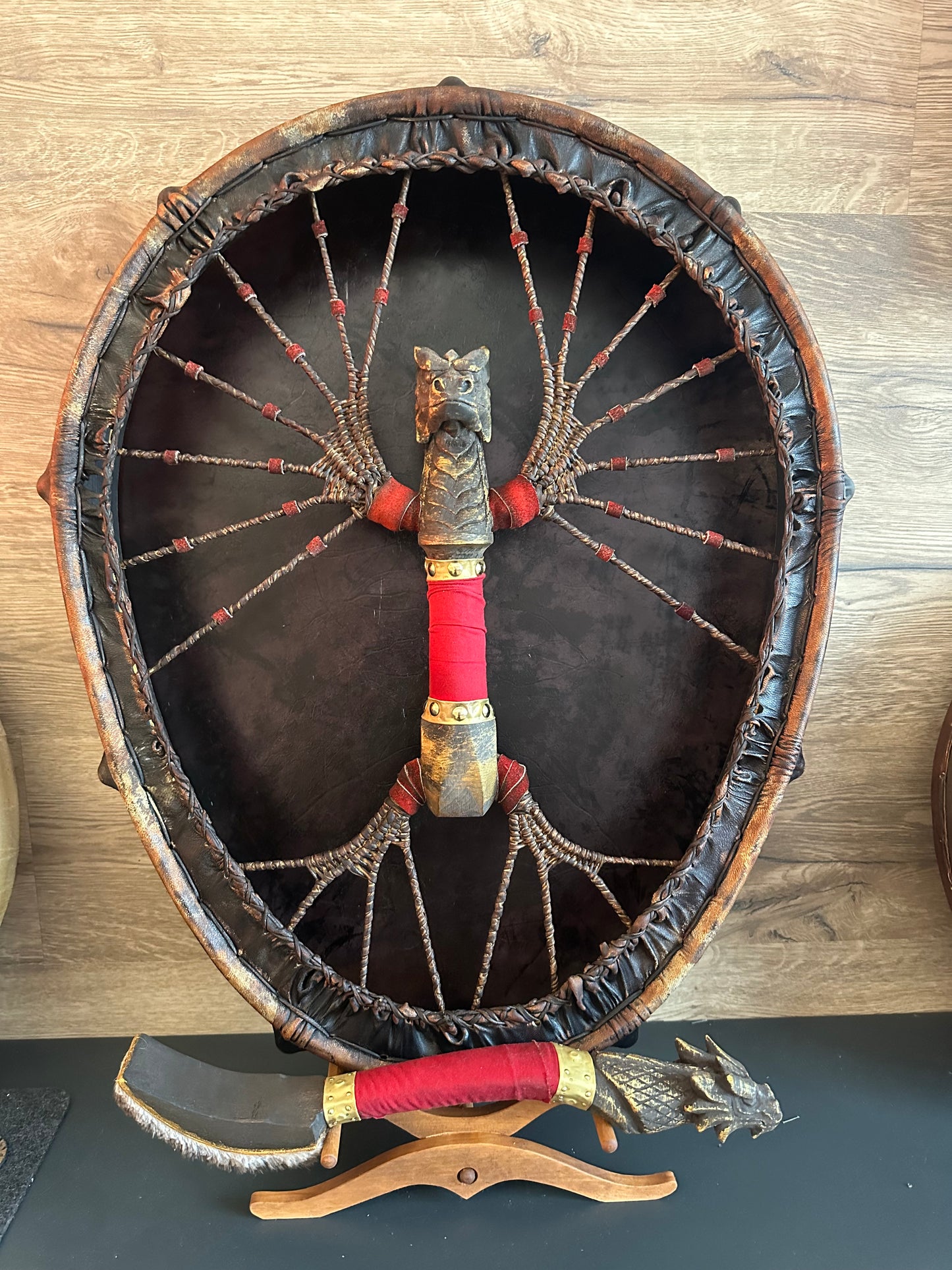 Shamanic Drum 'The Dragon' — 24/20" Oval