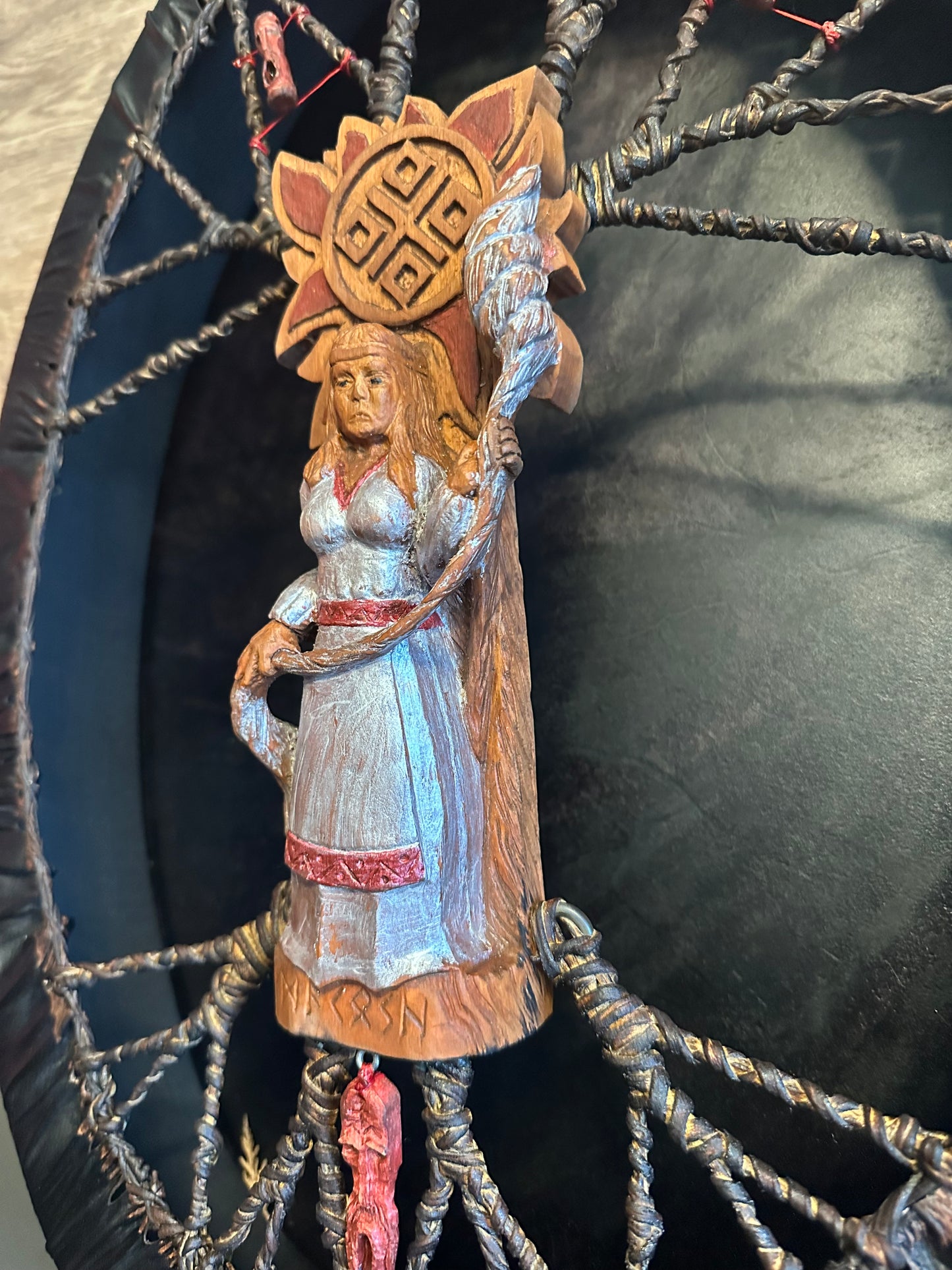 Shamanic Drum 'Mokosha' — 24/20" Oval Slavic