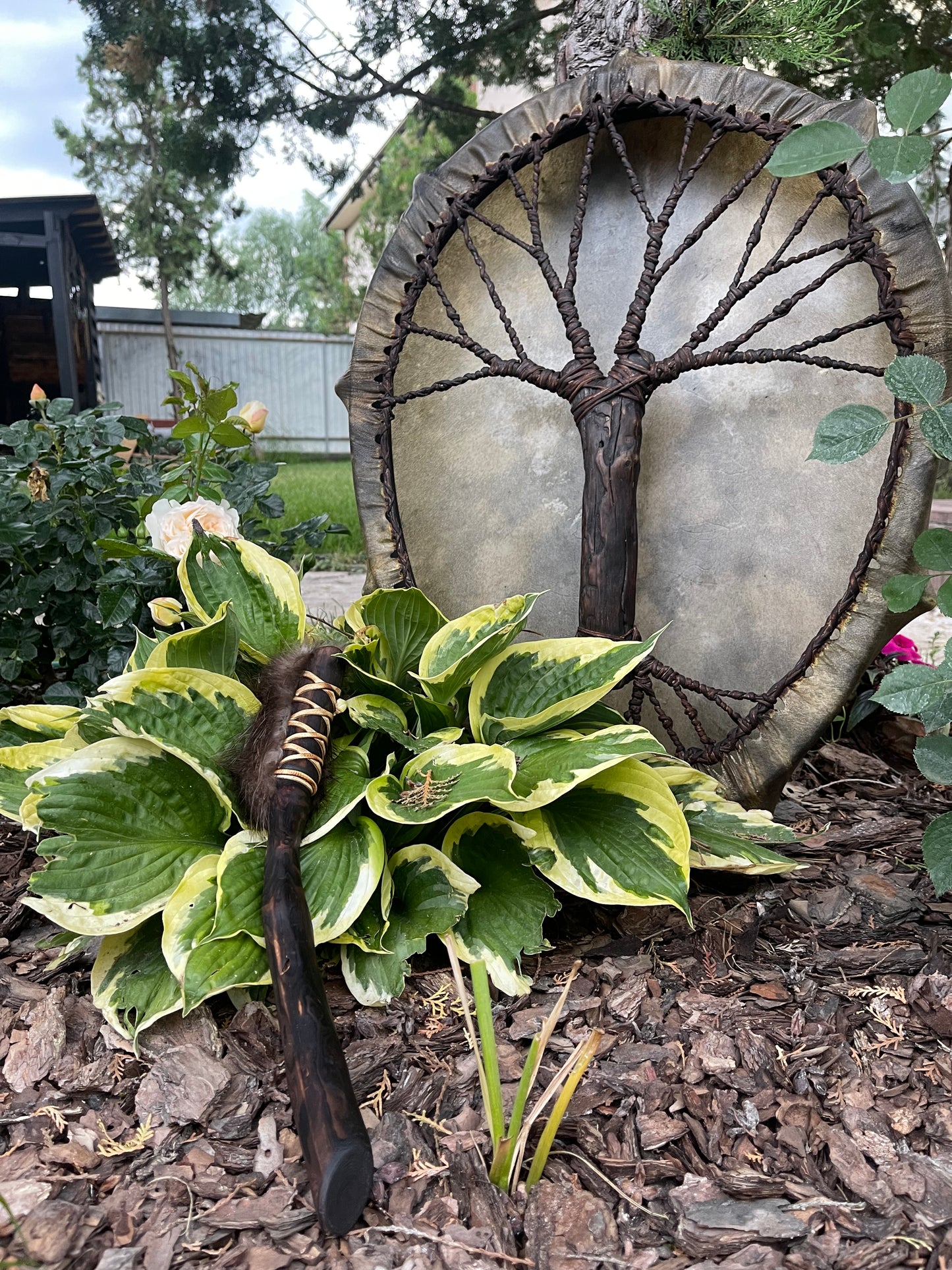 Shamanic Drum 'Tree of Life' — 24/20" Oval