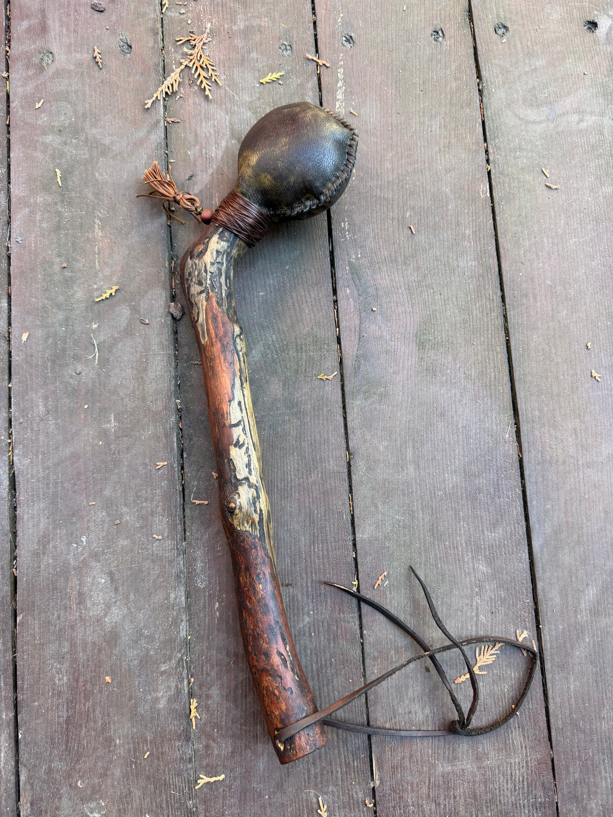 Shamanic Rattle Classic — with Carved Elements