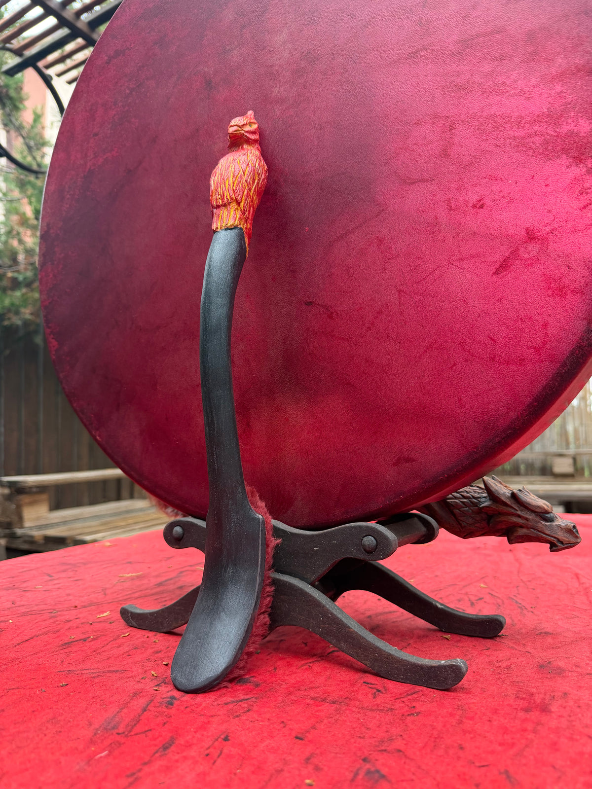 Shamanic Drum Beater 'Phoenix' — 16"
