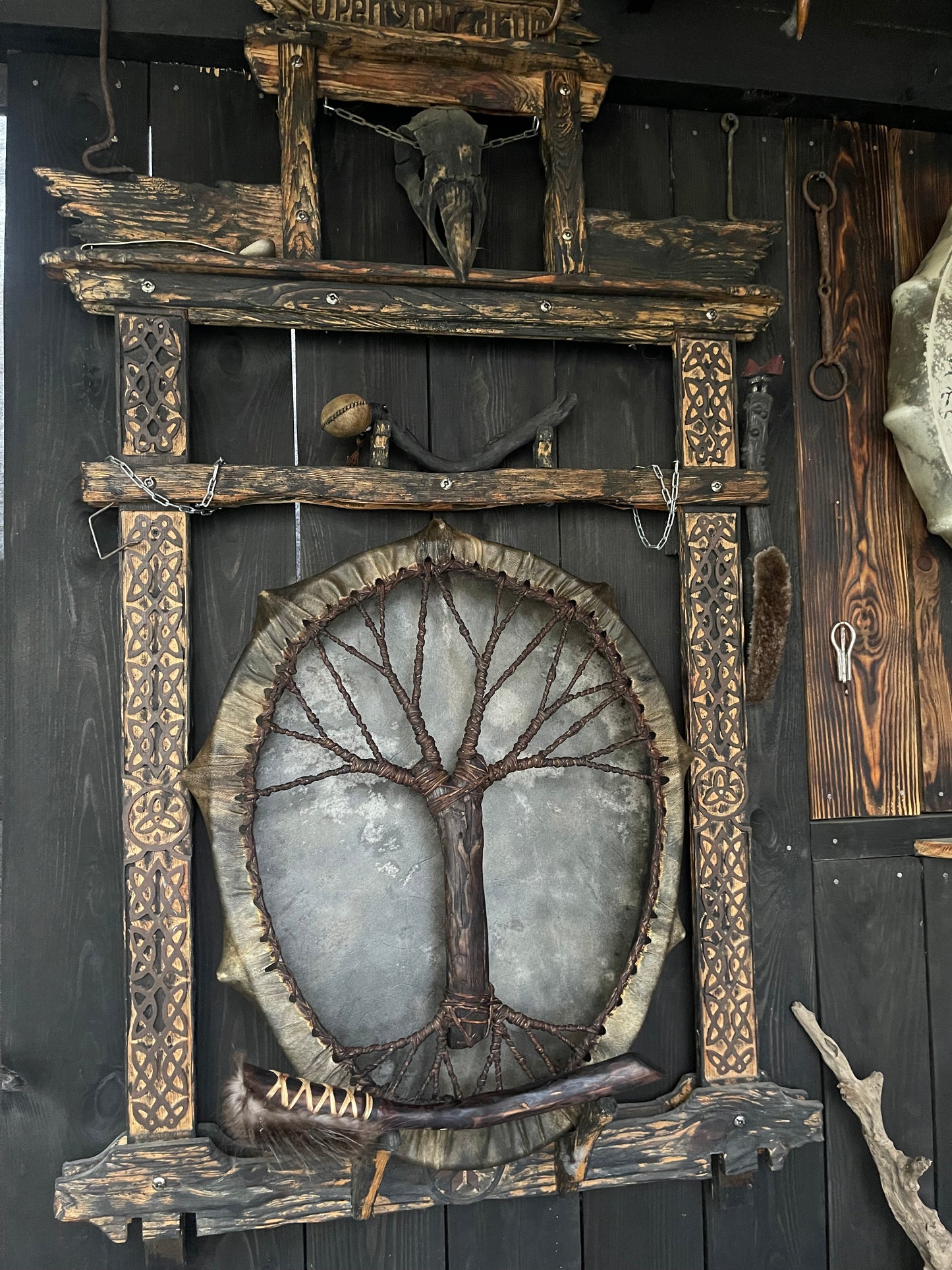 Shamanic Drum 'Tree of Life' — 24/20" Oval
