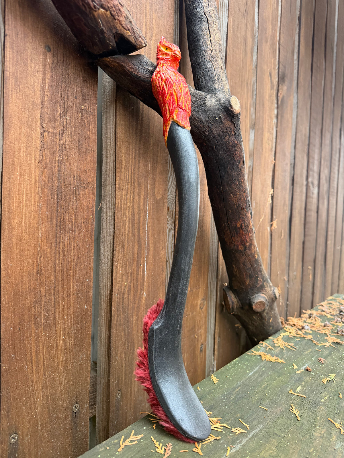 Shamanic Drum Beater 'Phoenix' — 16"