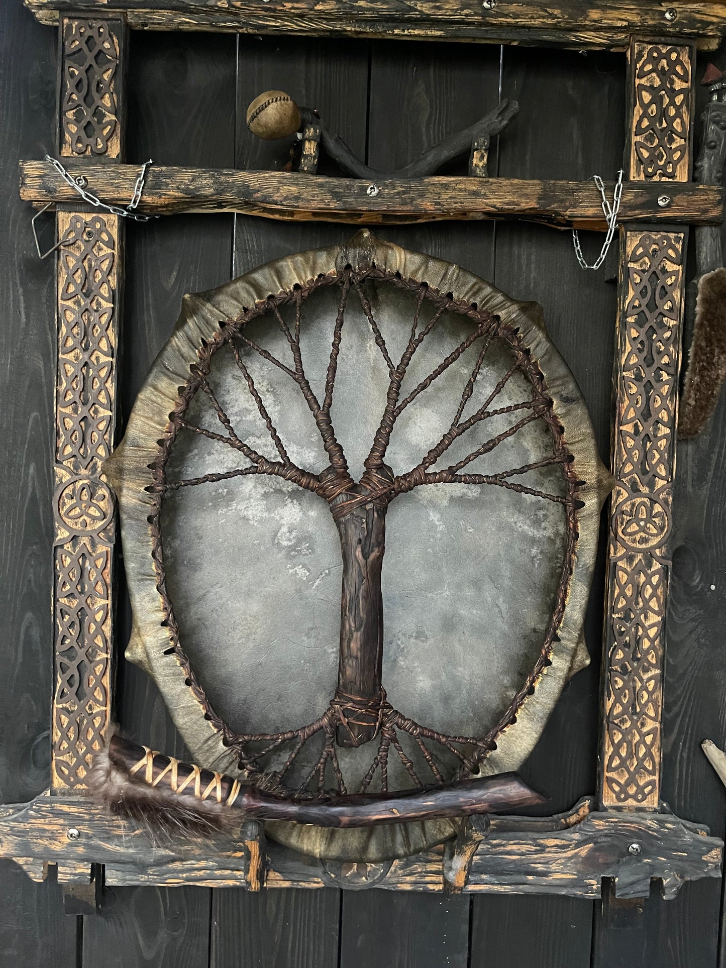 Shamanic Drum 'Tree of Life' — 24/20" Oval