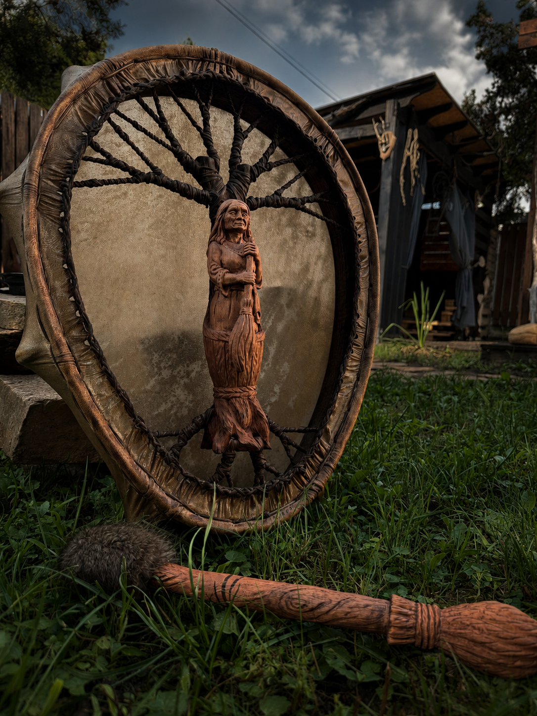 Shamanic Drum 'Baba Yaga' — 20/18" Oval