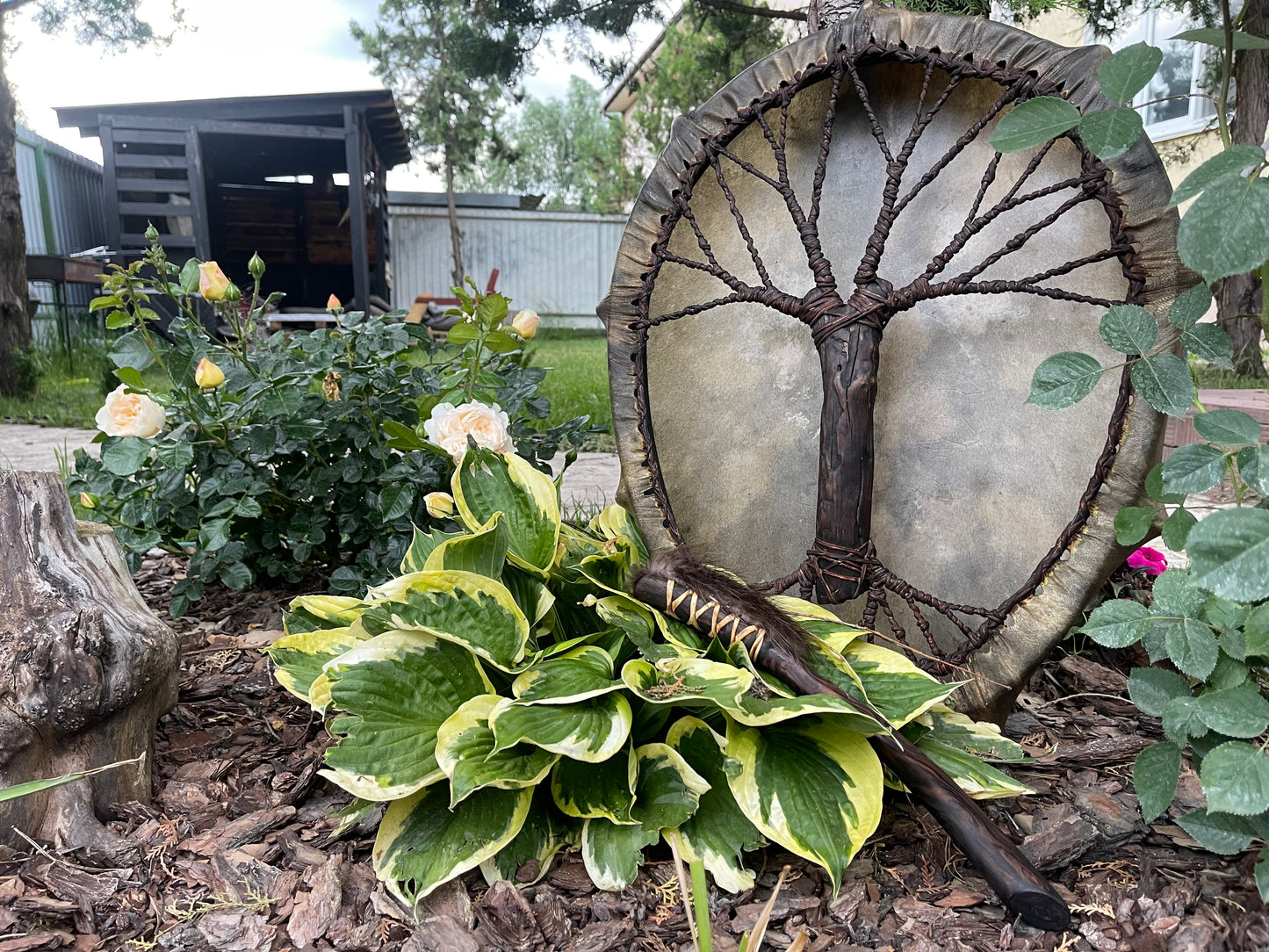 Shamanic Drum 'Tree of Life' — 24/20" Oval