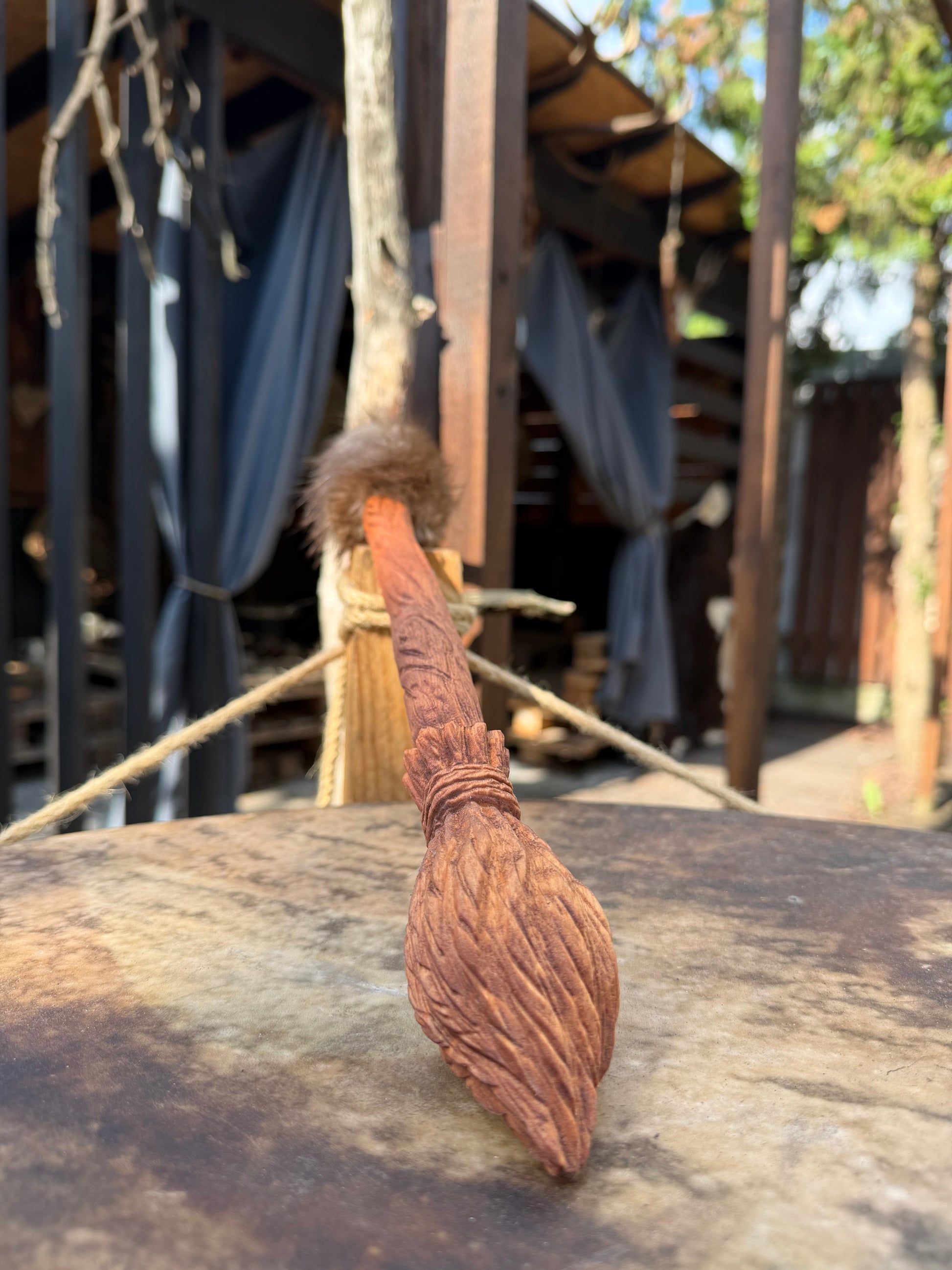 Witch's Broom shamanic beater — made to order in Ukraine