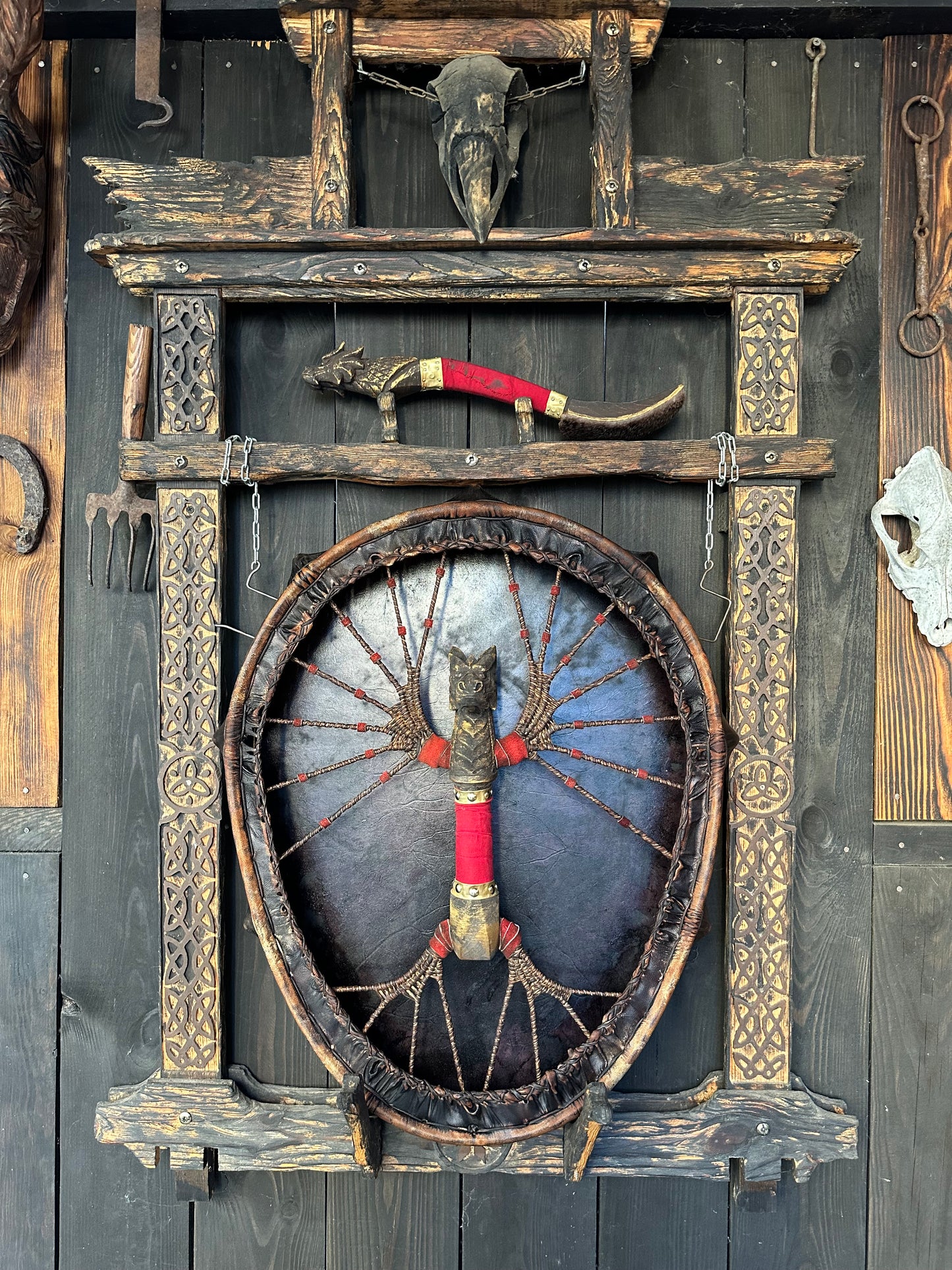 Шаманський бубон «Дракон» — 24×20" (60×50 см)