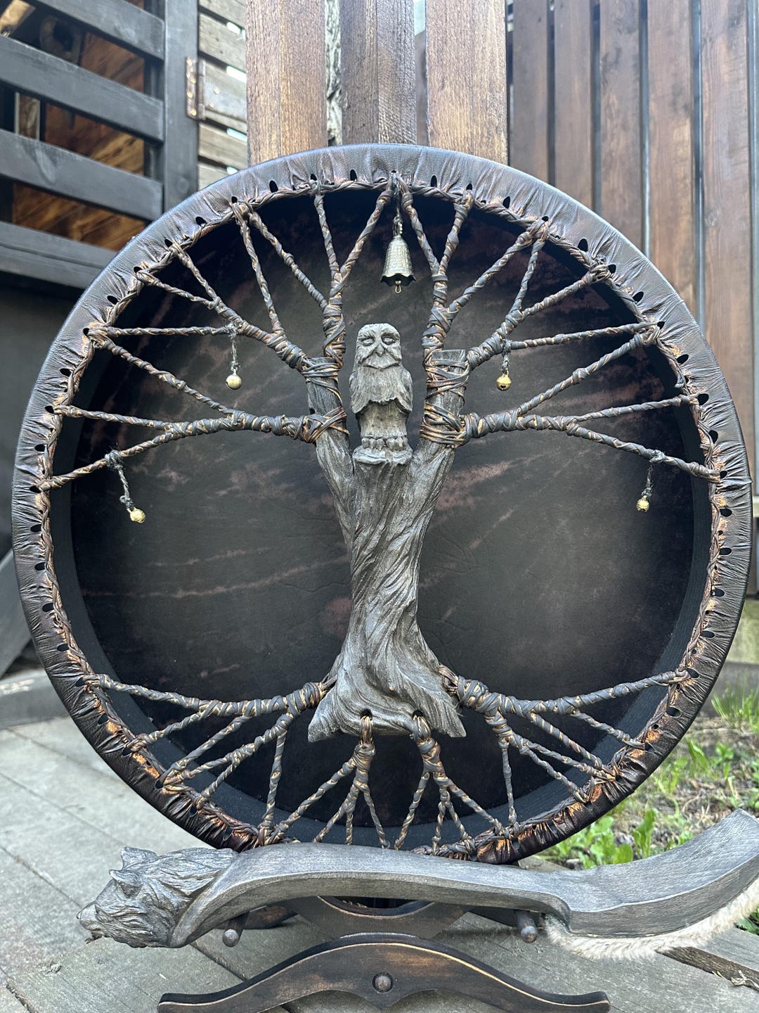 Shamanic Drum 'Owl' — 18" Round
