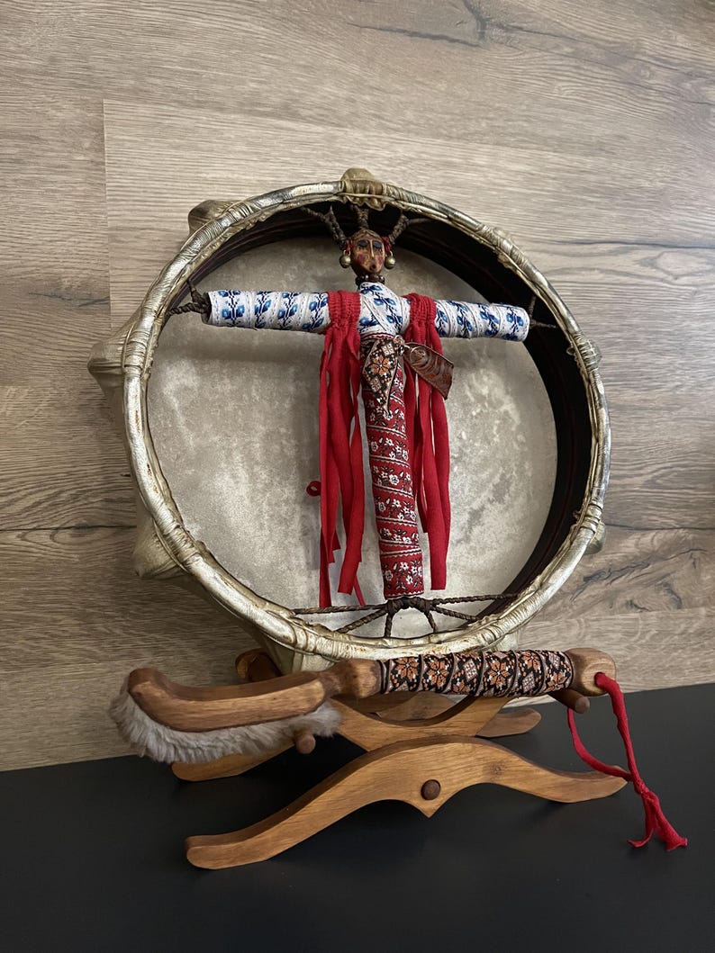 Shamanic Bereginya Drum 16" — Ukrainian Folk