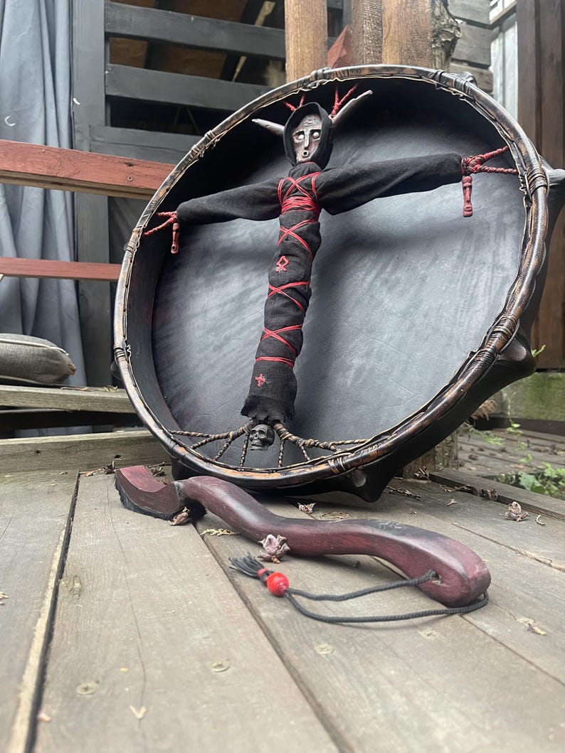 Slavic Shamanic Guardian of the Path Drum 20 inch