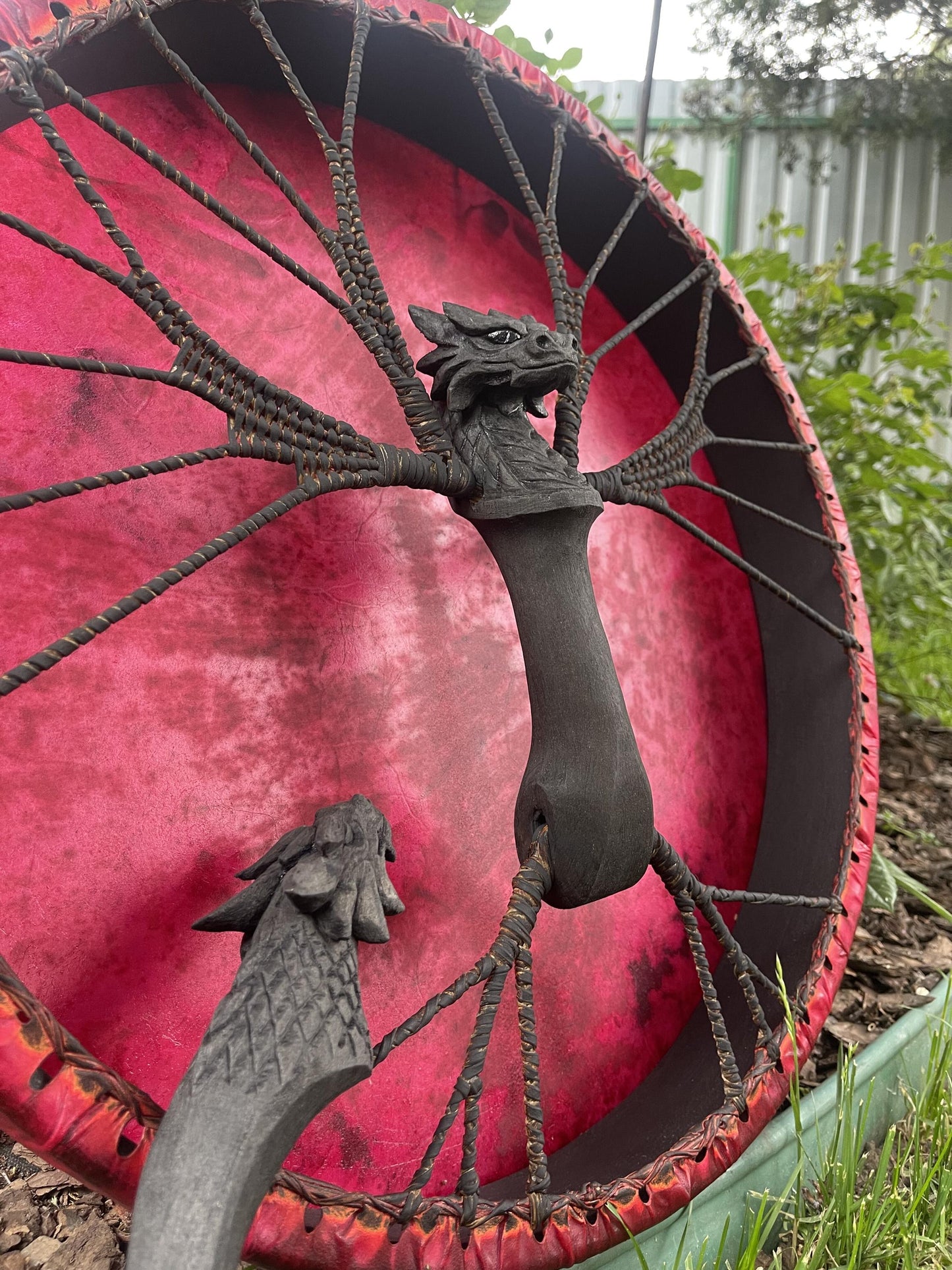 Black Dragon drum — full view