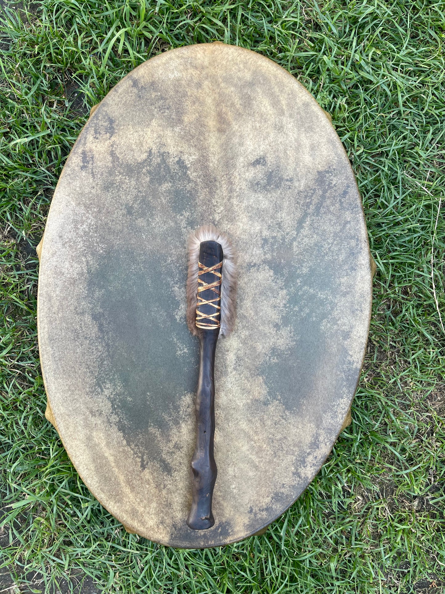 Shamanic Drum 'Tree of Life' — 28" × 20" Oval