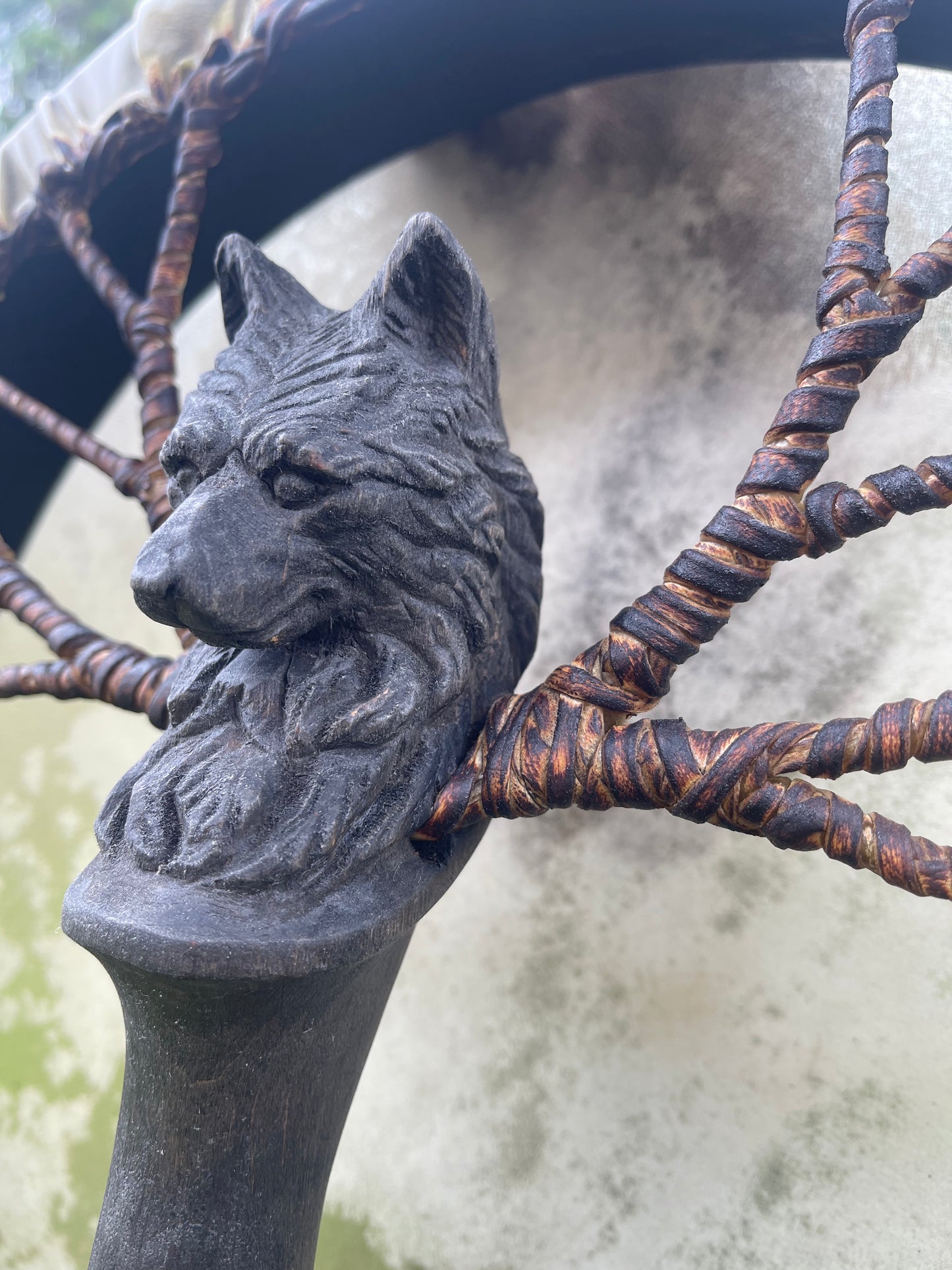 Shamanic Drum Wolf — 16"
