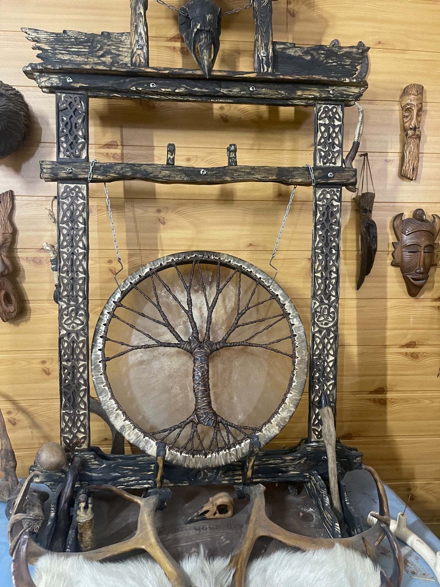 Shamanic Drum 'Tree of Life' — 20" Round