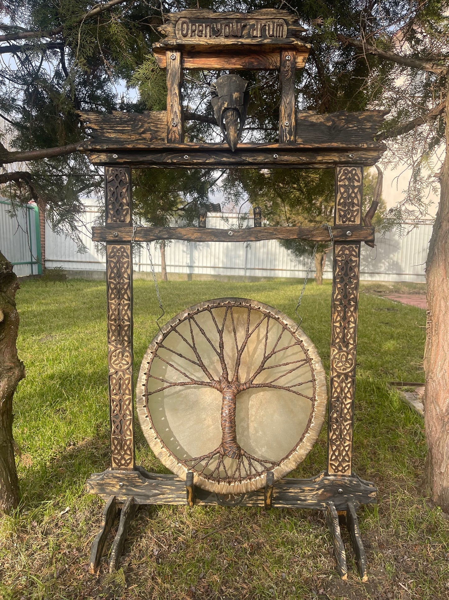 Shamanic Drum 'Tree of Life' — 20" Round