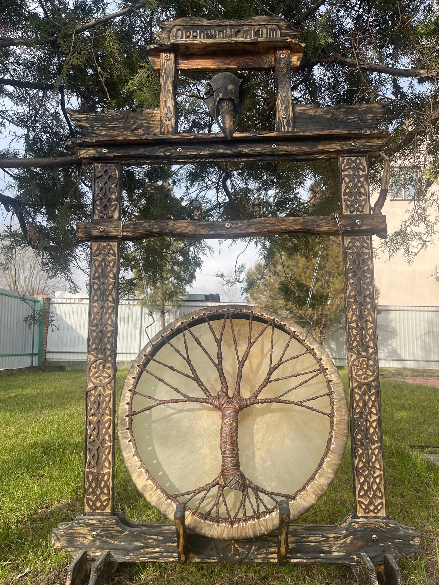 Shamanic Drum 'Tree of Life' — 20" Round